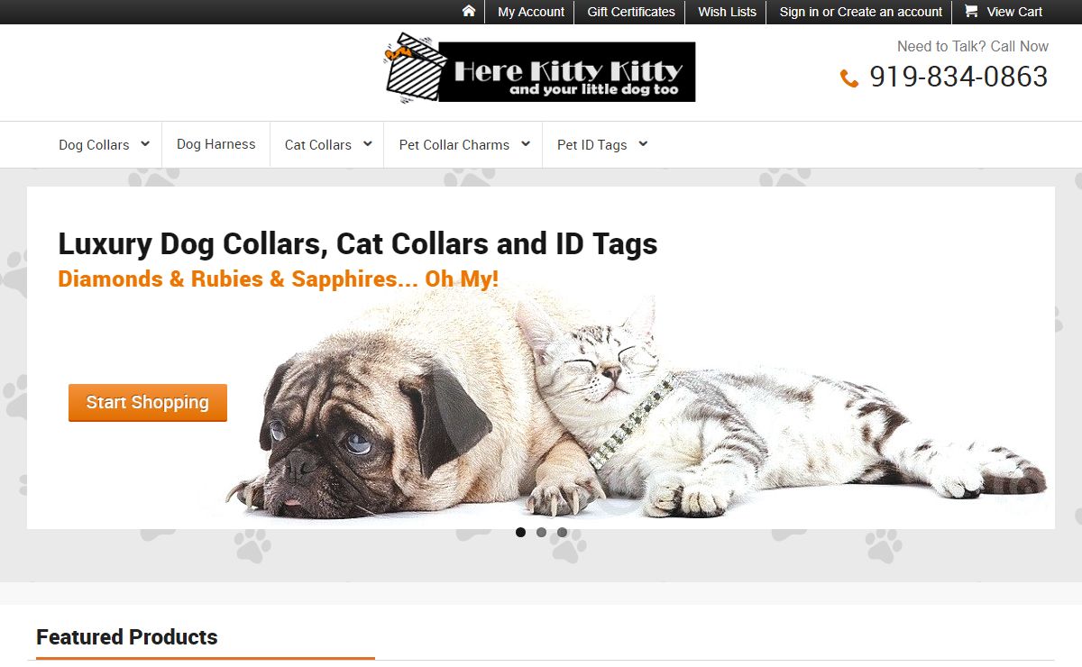 Here Kitty Kitty - Personalized Pet Collars Online Shop