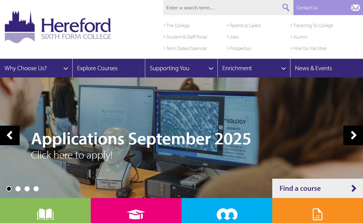 Welcome to Hereford Sixth form college