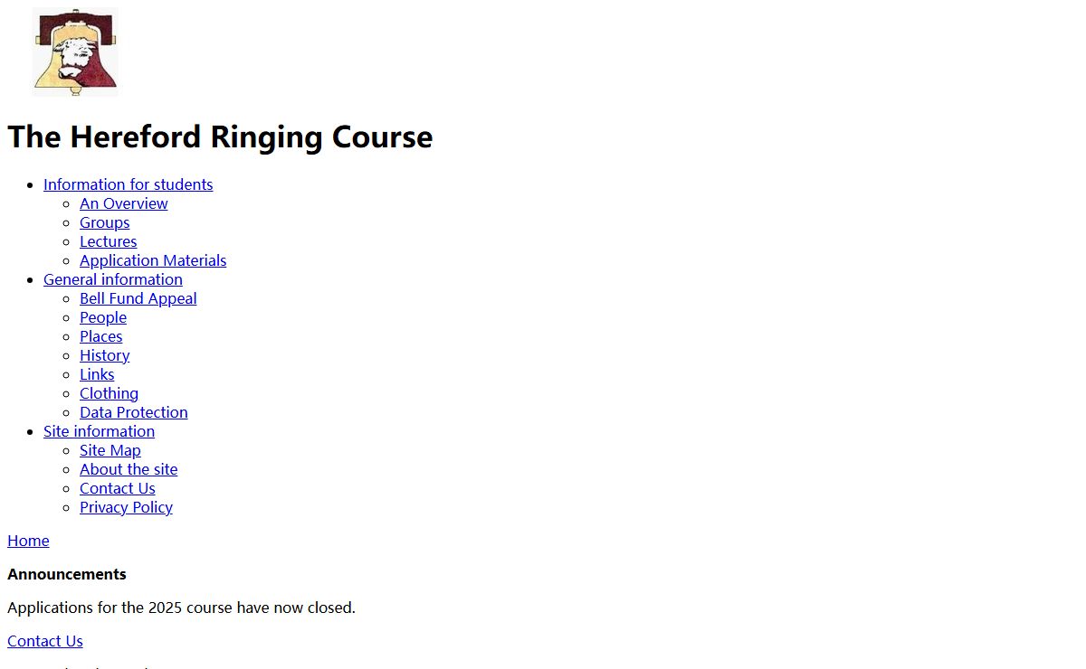 Hereford Ringing Course