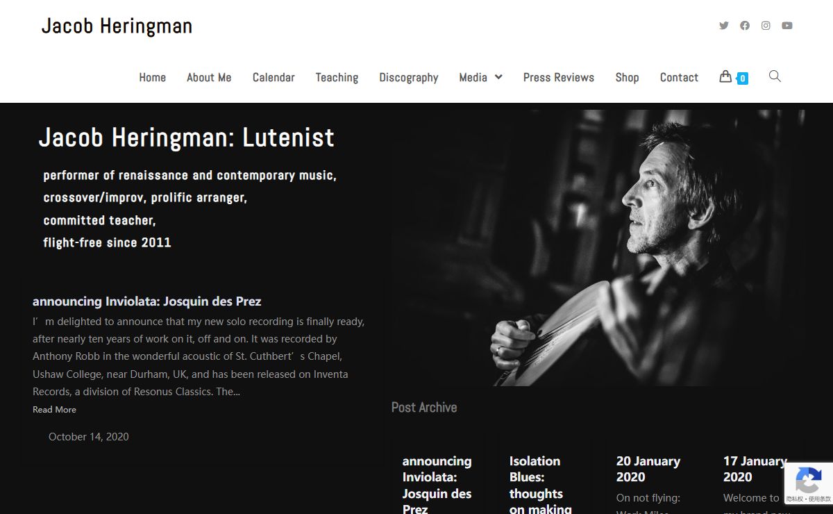 Jacob Heringman – Lutenist