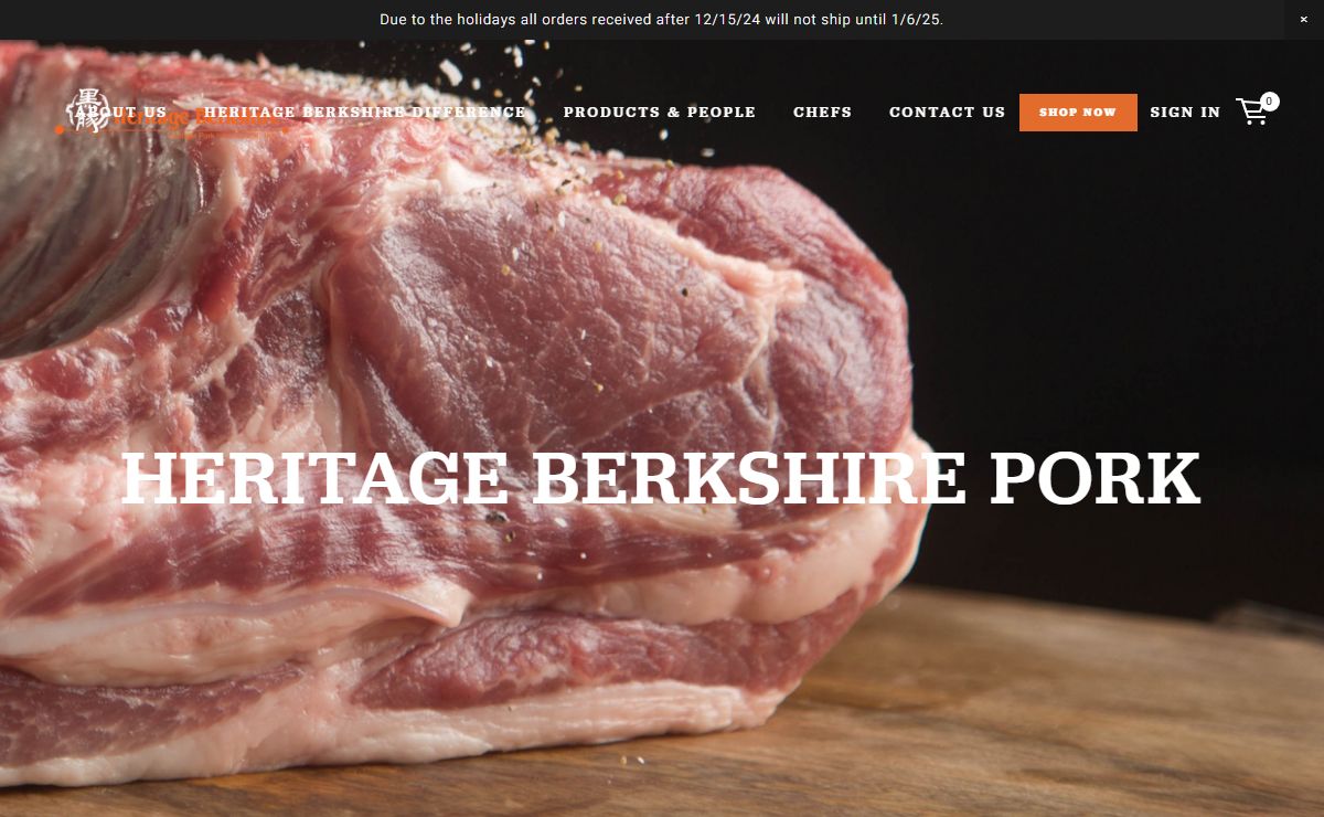 Heritage Berkshire Pork