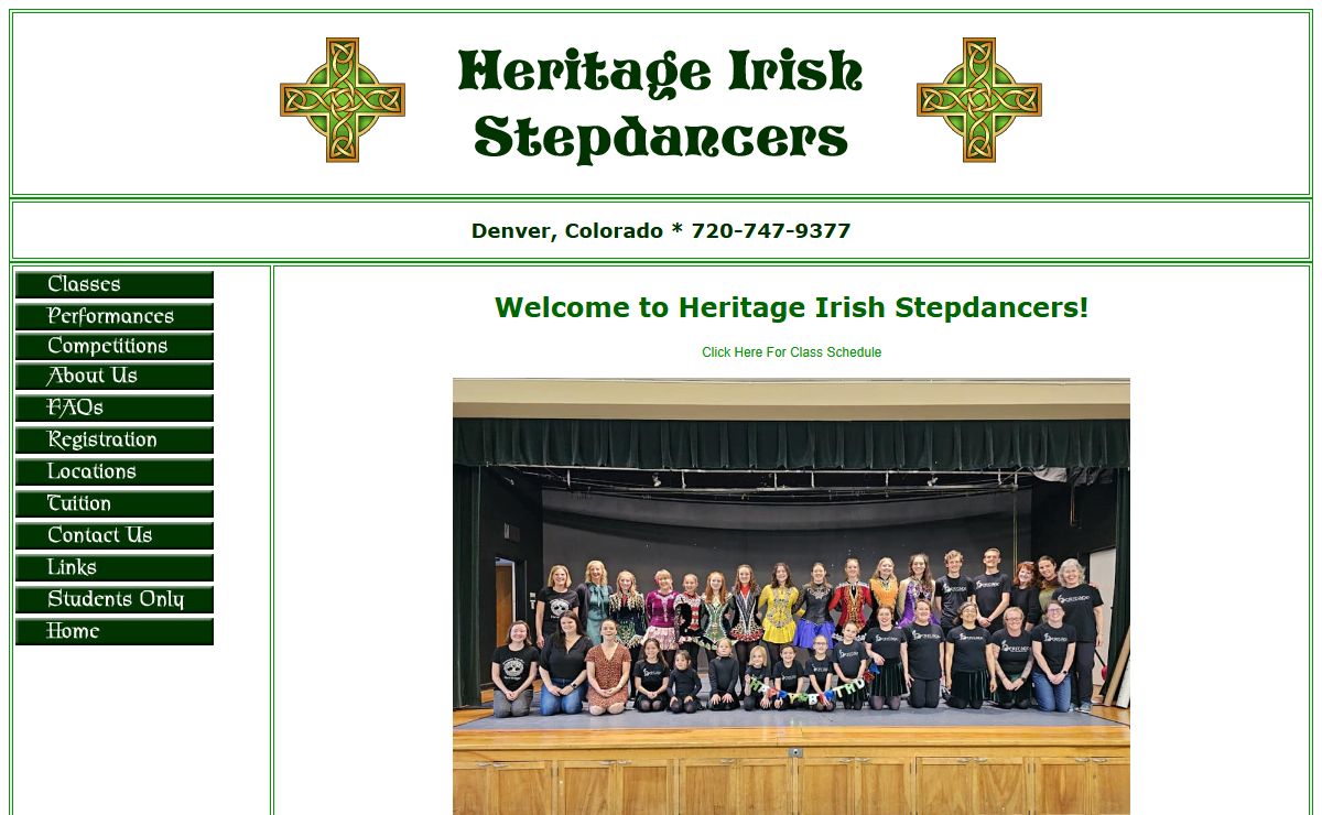 Heritage Irish Stepdancers, Denver Colorado