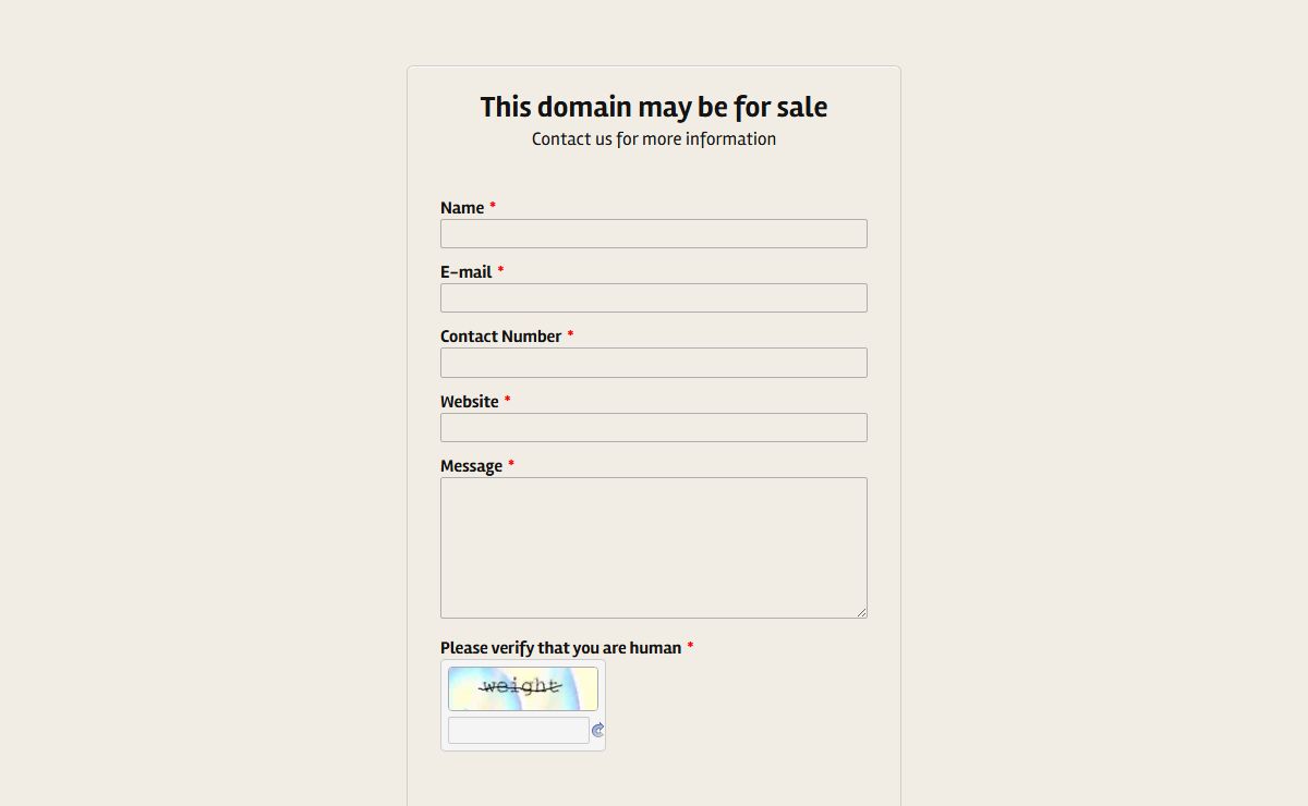 This domain may be for sale