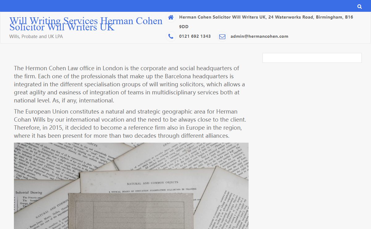 Will Writing Services Herman Cohen Solicitor Will Writers UK – Wills, Probate and UK LPA
