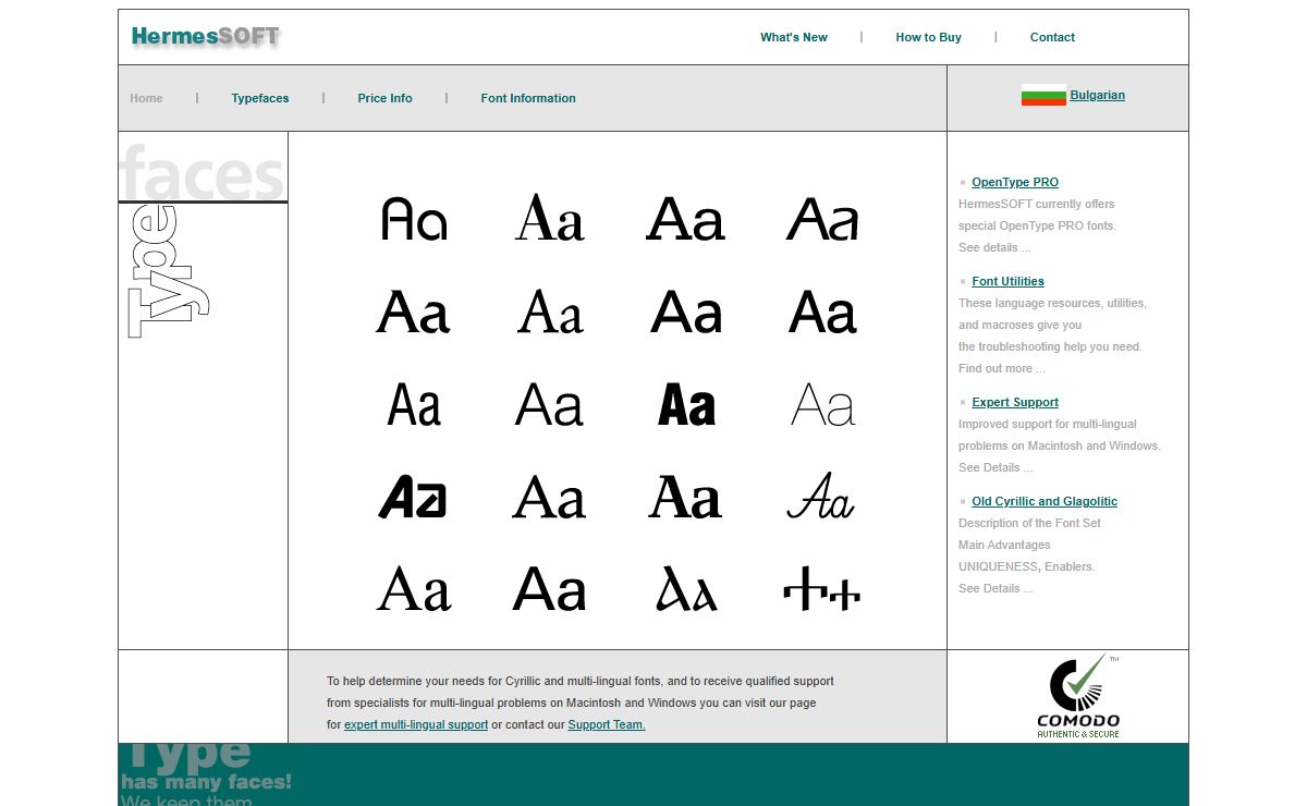 HermesSOFT | Cyrillic :: Glagolitic :: Multilingual :: Typefaces