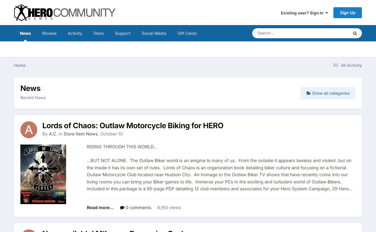 News - HERO Games