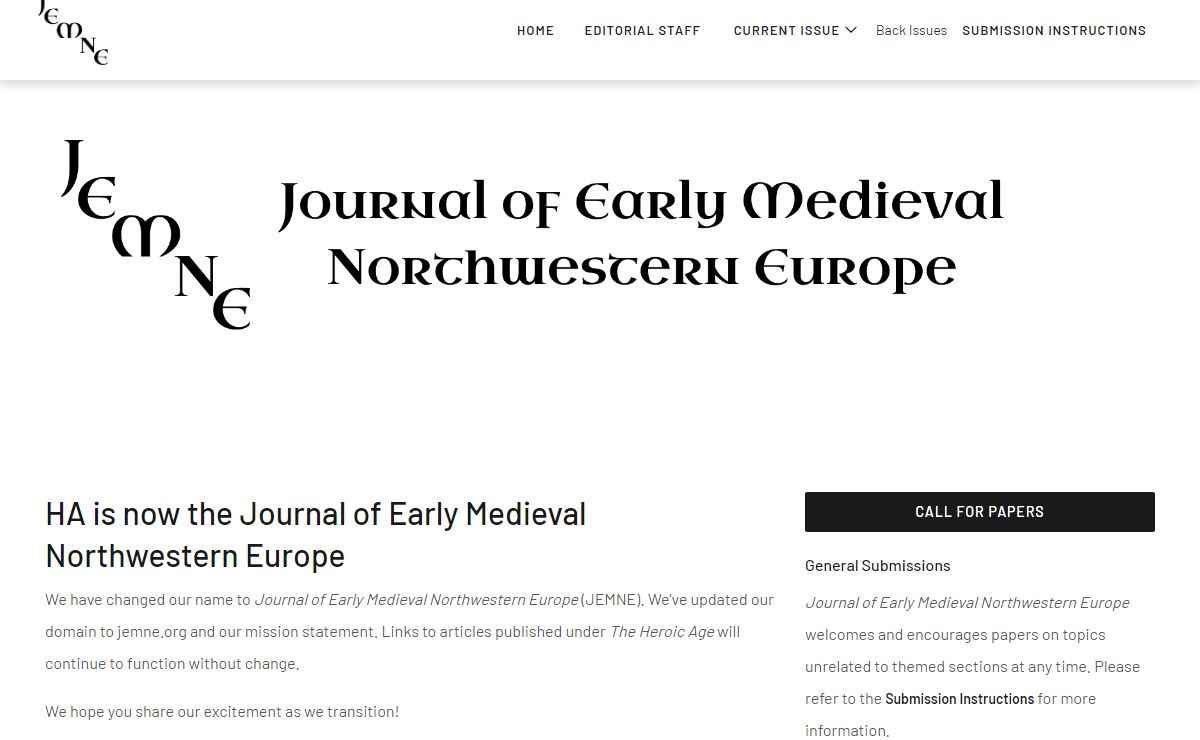 Journal of Early Medieval Northwestern Europe