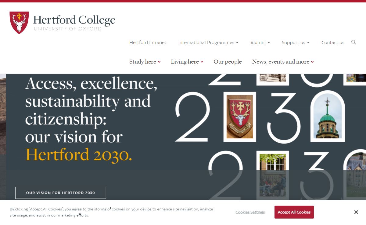 Homepage - Hertford College | University of Oxford