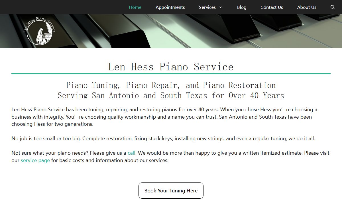 Len Hess Piano Service – Piano Tuning, Repair and Restoration