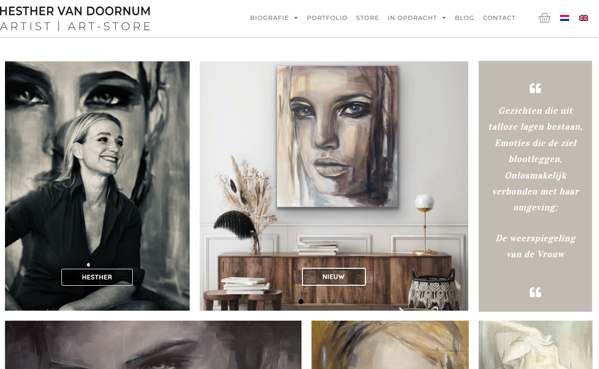 Hesther van Doornum - Abstracte vrouwen portretten | XS-XL