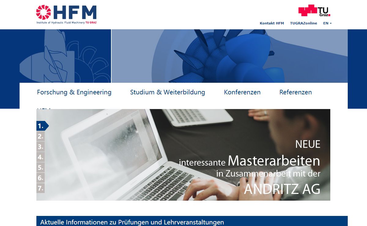 Institut für Hydraulische Strömungsmaschinen (HFM) der Technischen Universität Graz