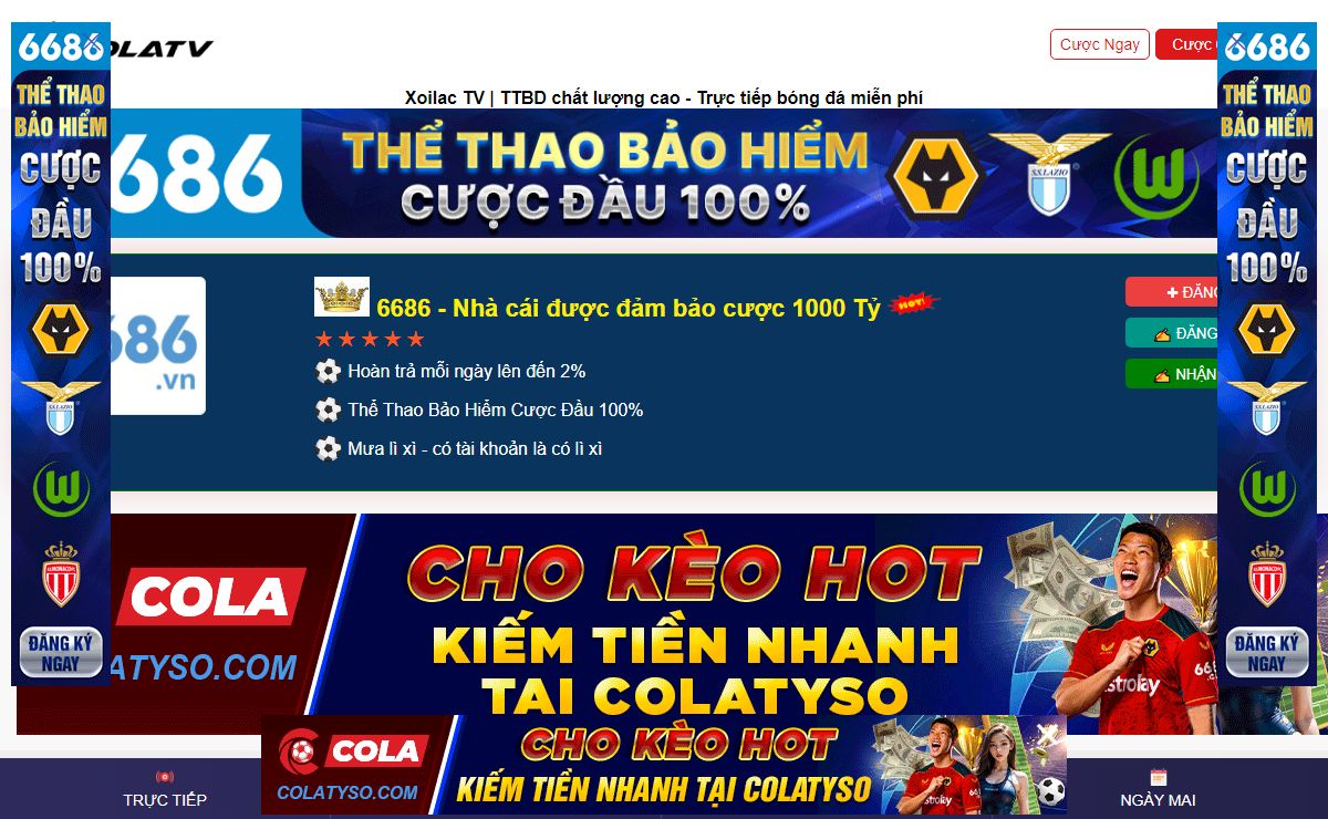 Xoilac TV | TTBD chất lượng cao - Trực tiếp bóng đá miễn phí