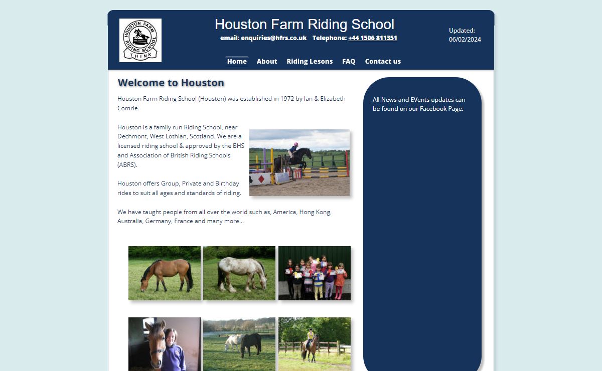 Houston Farm Riding School - Welcome