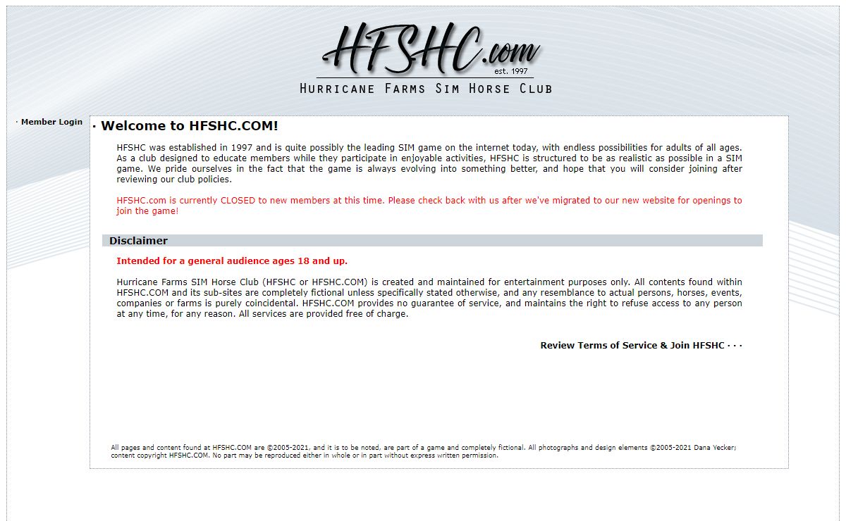 HFSHC.COM - © 2021 - ALL CONTENTS PART OF A GAME