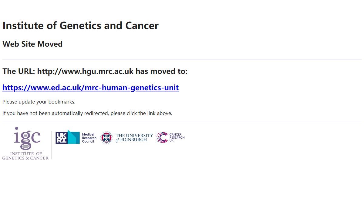 IGC - Site "hgu" Moved