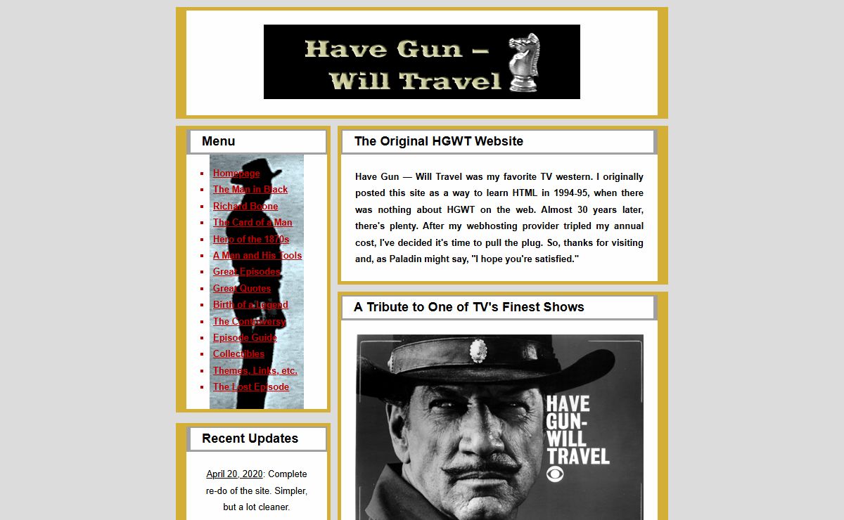 Have Gun — Will Travel: The Original HGWT Website