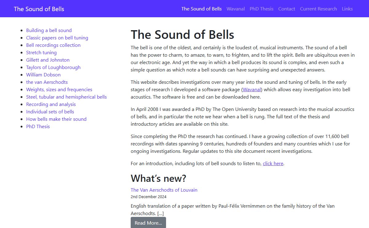 The Sound of Bells – The acoustics, sound, tuning and history of church bells