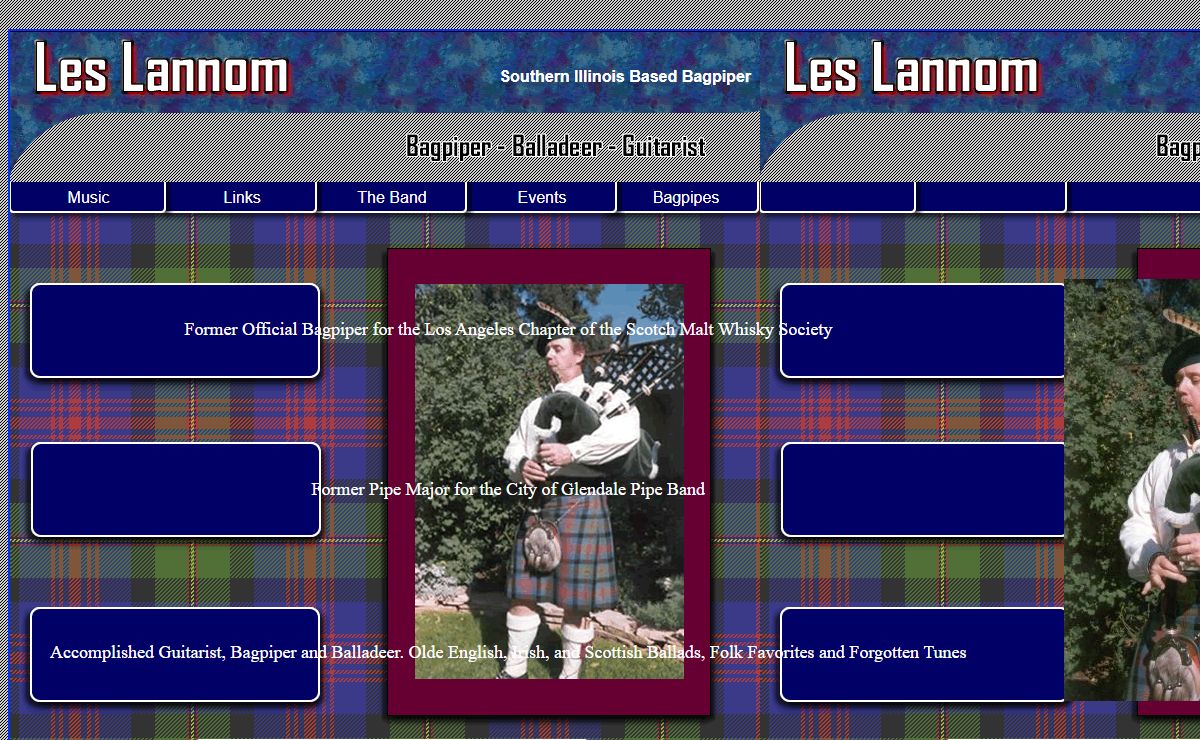 Bagpiper Les Lannom - Carbondale Based Bagpipe Player - Bagpiper in Southern Illinois