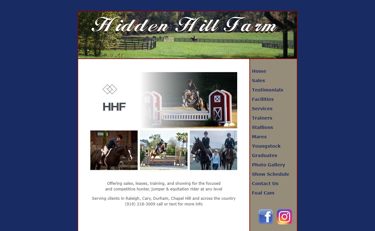 Hidden Hill Farm ~ Hunter Jumper Show Barn in Bahama, North Carolina