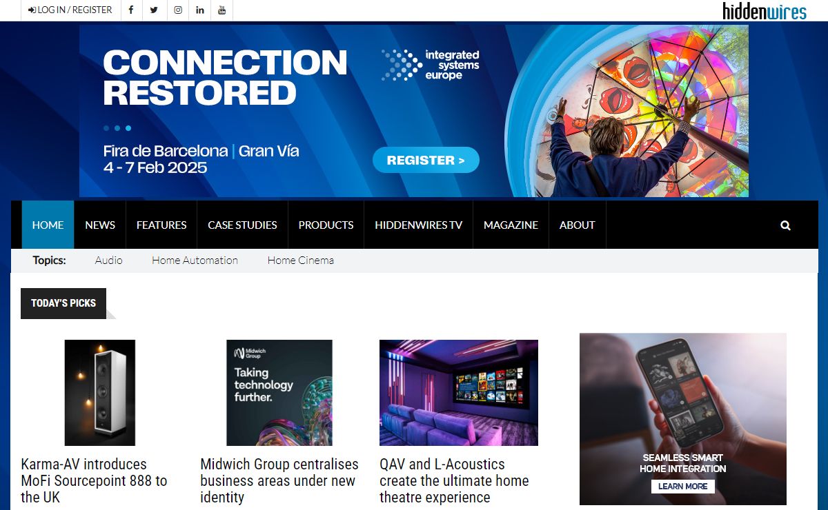 Hiddenwires Magazine - Connecting the EMEA Residential AV & Automation Industry