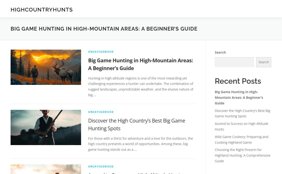 highcountryhunts.com | The Best Tips and Advice on High Country Hunts