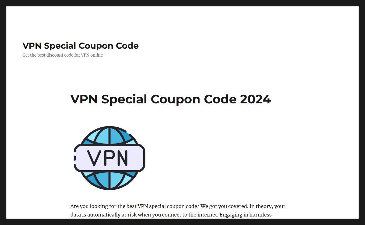 VPN Special Coupon Code 2024