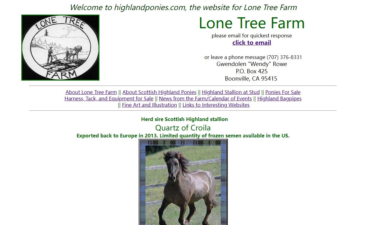 Lone Tree Farm - Highland Ponies and more