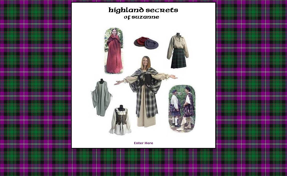 Kilt and Scottish Clothing Maker - Highland Secrets of Suzanne - http://www.highlandsecrets.com