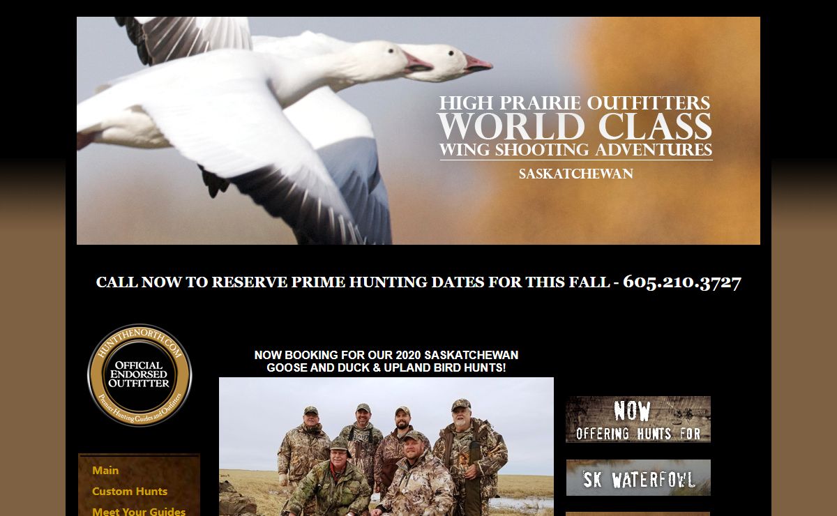 Saskatchewan Hunting Guides | Saskatchewan Duck Hunting | Saskatchewan Canada Goose Hunting - High Prairie Outfitters