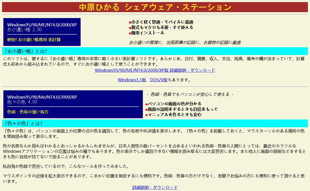 中原ひかる Shareware Station