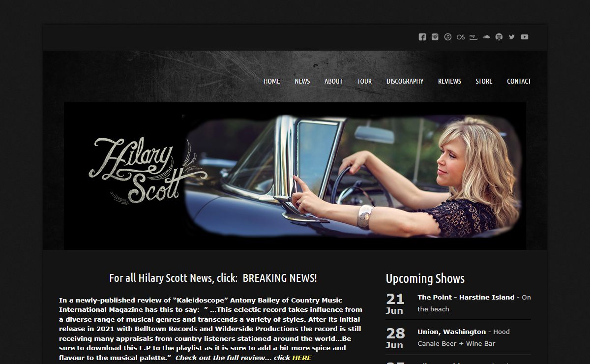 Hilary Scott Official Website