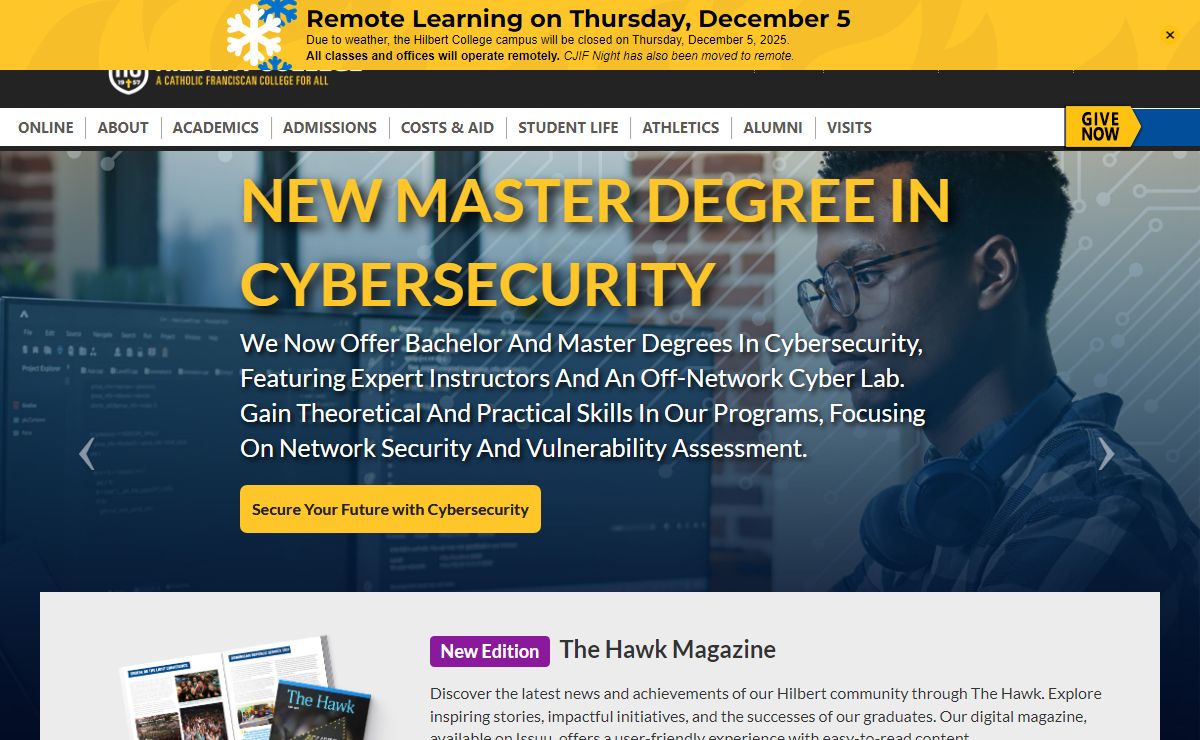 Hilbert College | Private 4-year College in New York State