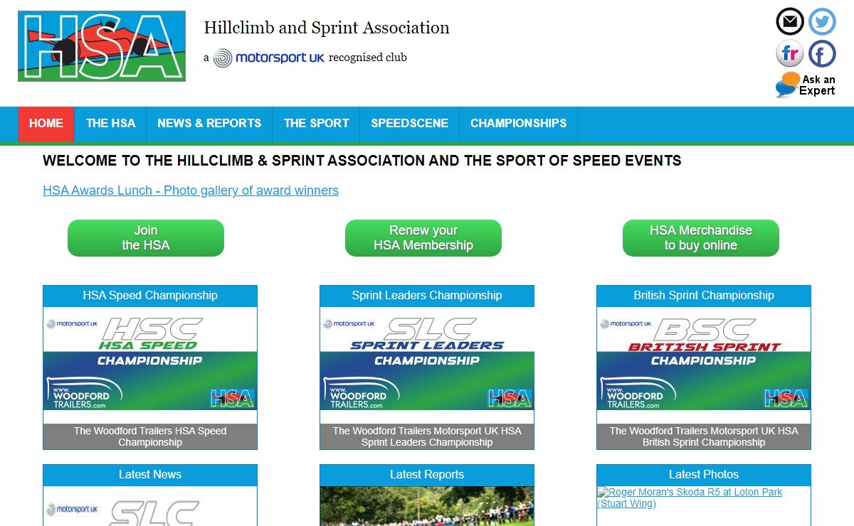 HILL CLIMB AND SPRINT - WELCOME TO THE HILLCLIMB & SPRINT ASSOCIATION AND THE SPORT OF SPEED EVENTS!