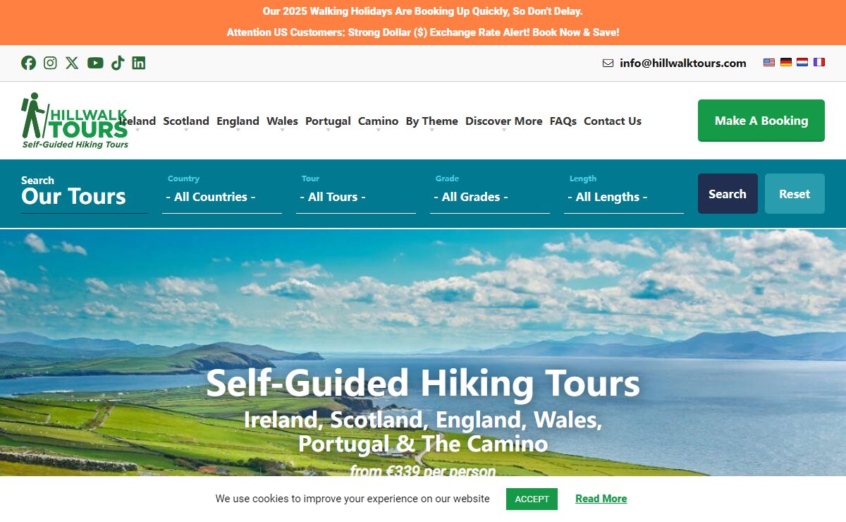 Hiking Tours Ireland, England, Scotland, Wales, Portugal & The Camino | Self-Guided Walking Holidays