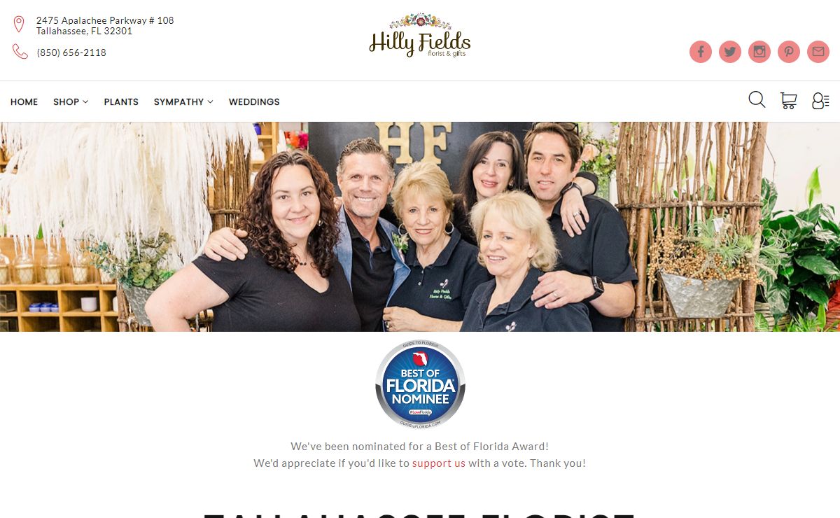 Tallahassee Florist | Same day Flower Delivery | Hilly Fields Florist
