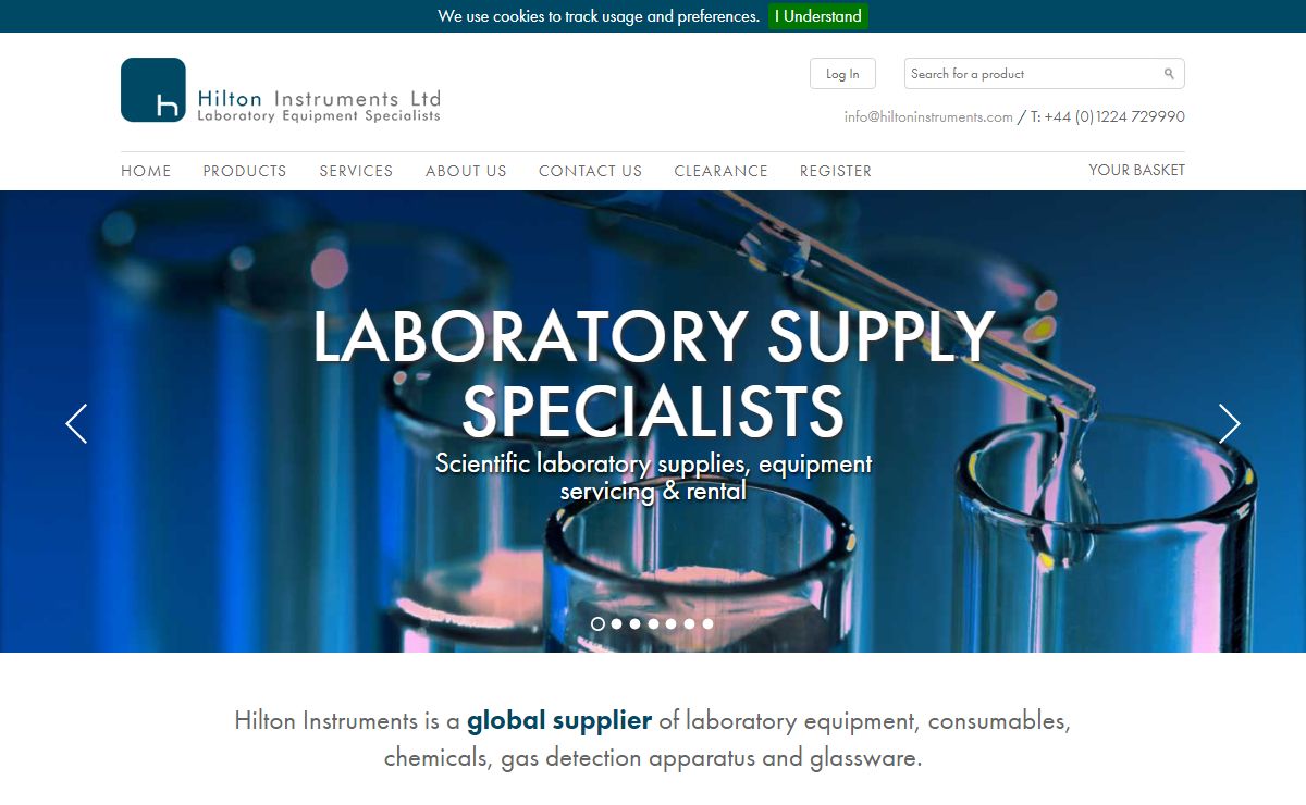 Hilton Instruments :: A global supplier of laboratory equipment, consumables, chemicals, gas detection apparatus and glassware.