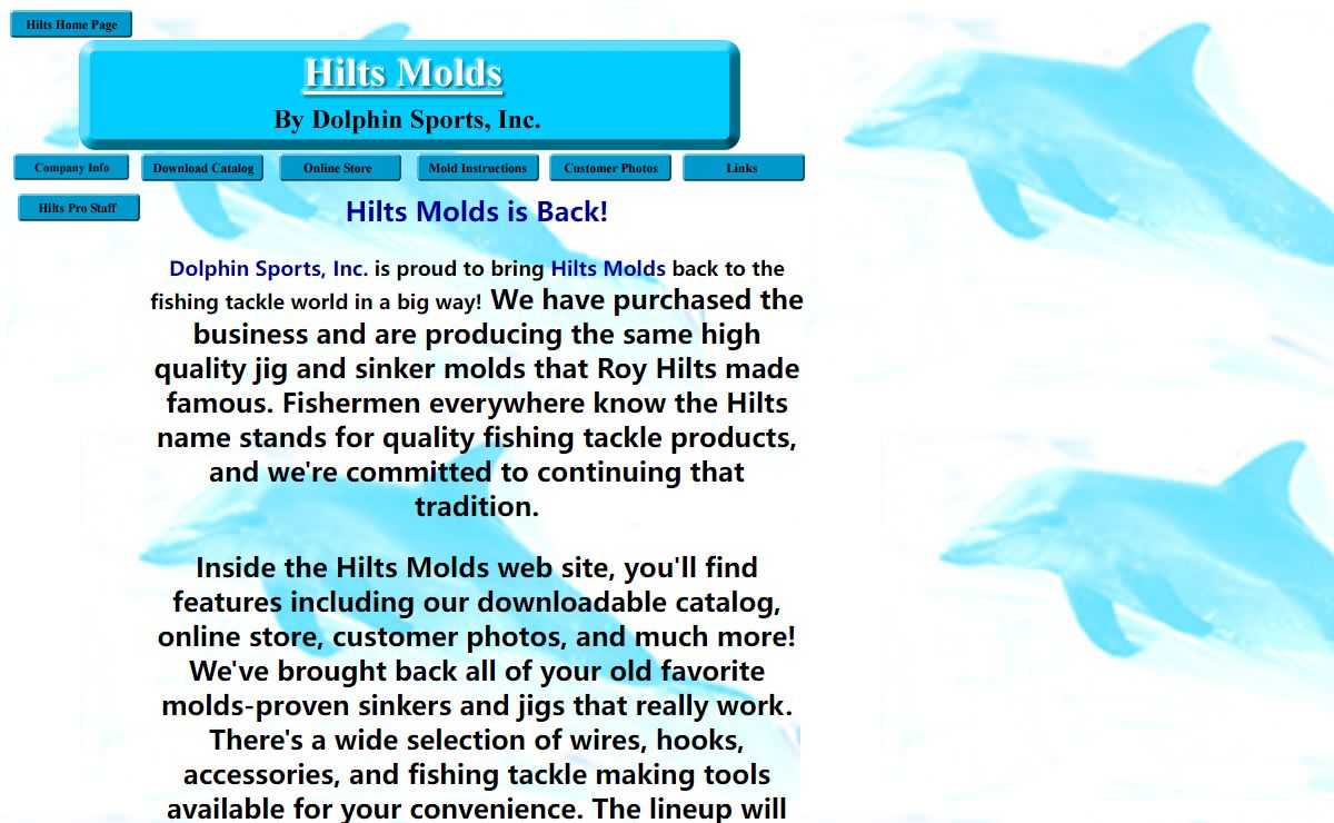 Hilts Molds: quality fishing tackle making products.