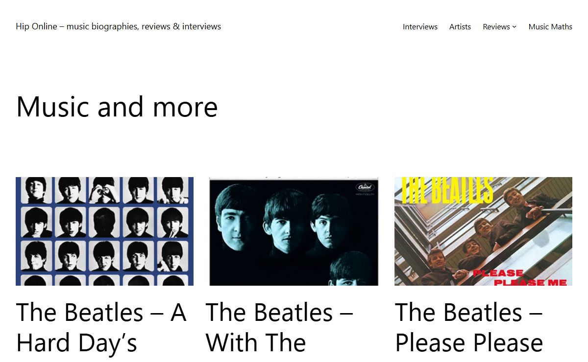 Hip Online - music biographies, reviews & interviews - music, movies, video games & reviews