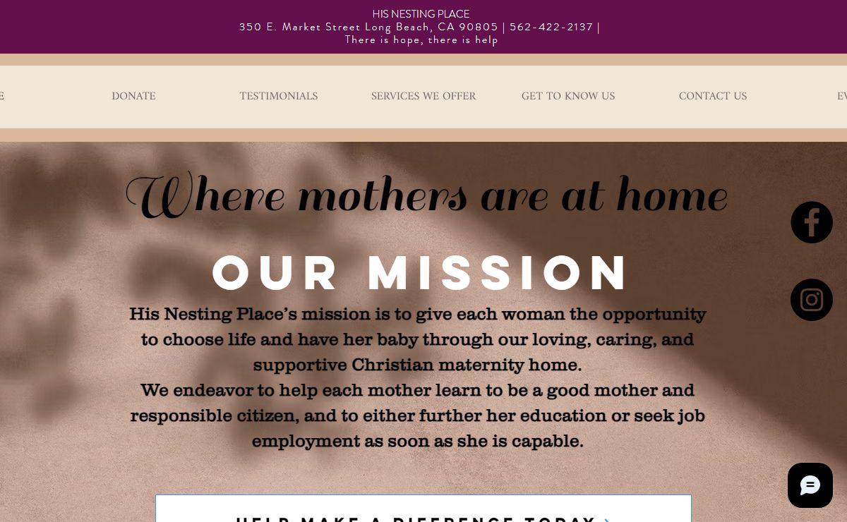 His Nesting Place | Long Beach CA Safe Place for Women & Kids