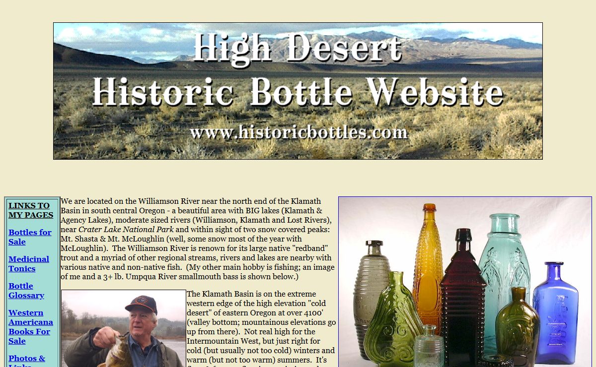 High Desert Historic Bottle Website