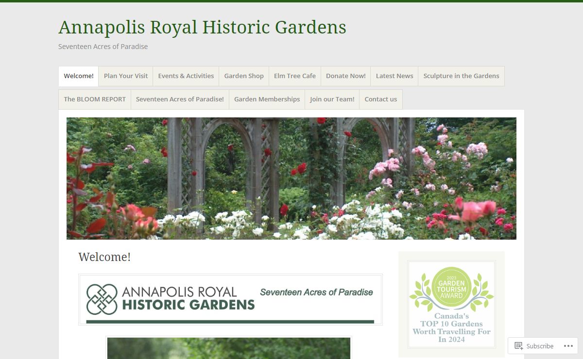 Annapolis Royal Historic Gardens – Seventeen Acres of Paradise