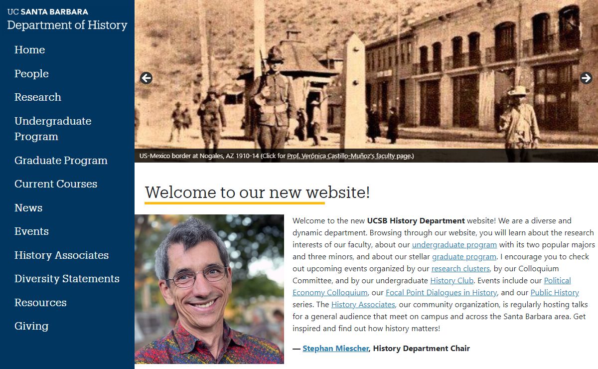 Department of History, UC Santa Barbara – UC Santa Barbara, History Department