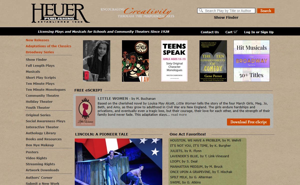 Heuer Publishing - play scripts for school, community theater and more