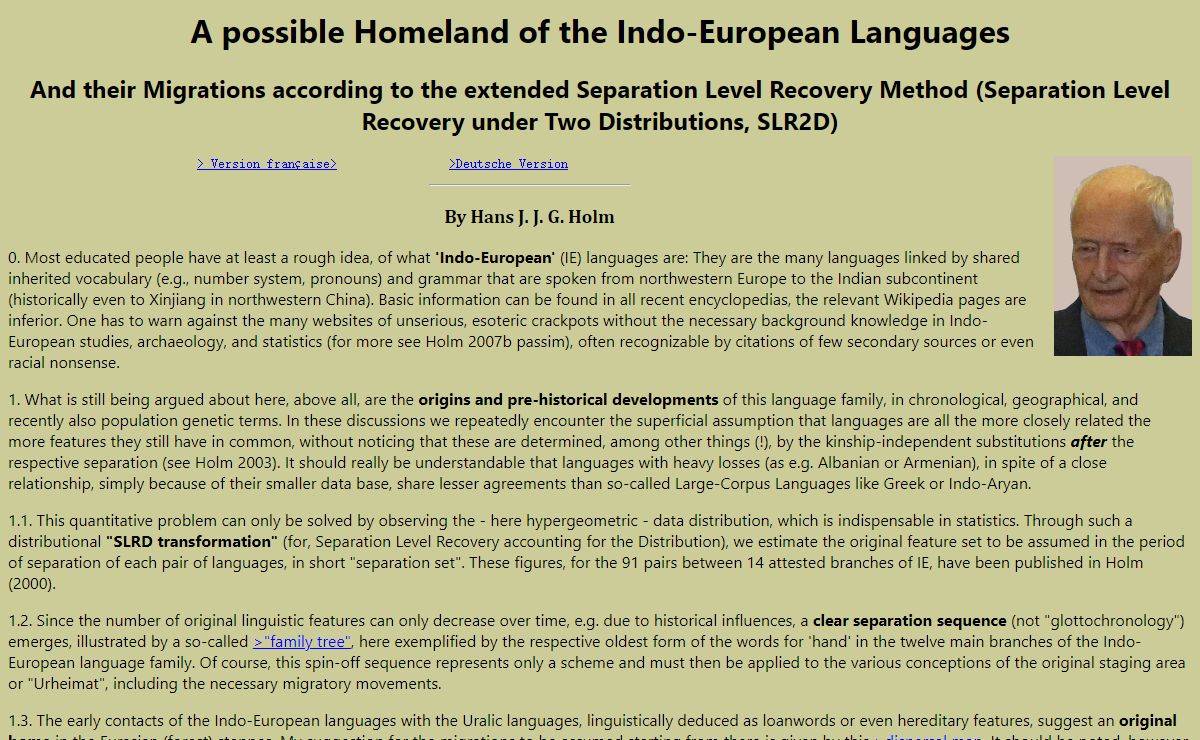 A possible Homeland of the Indo-European Languages