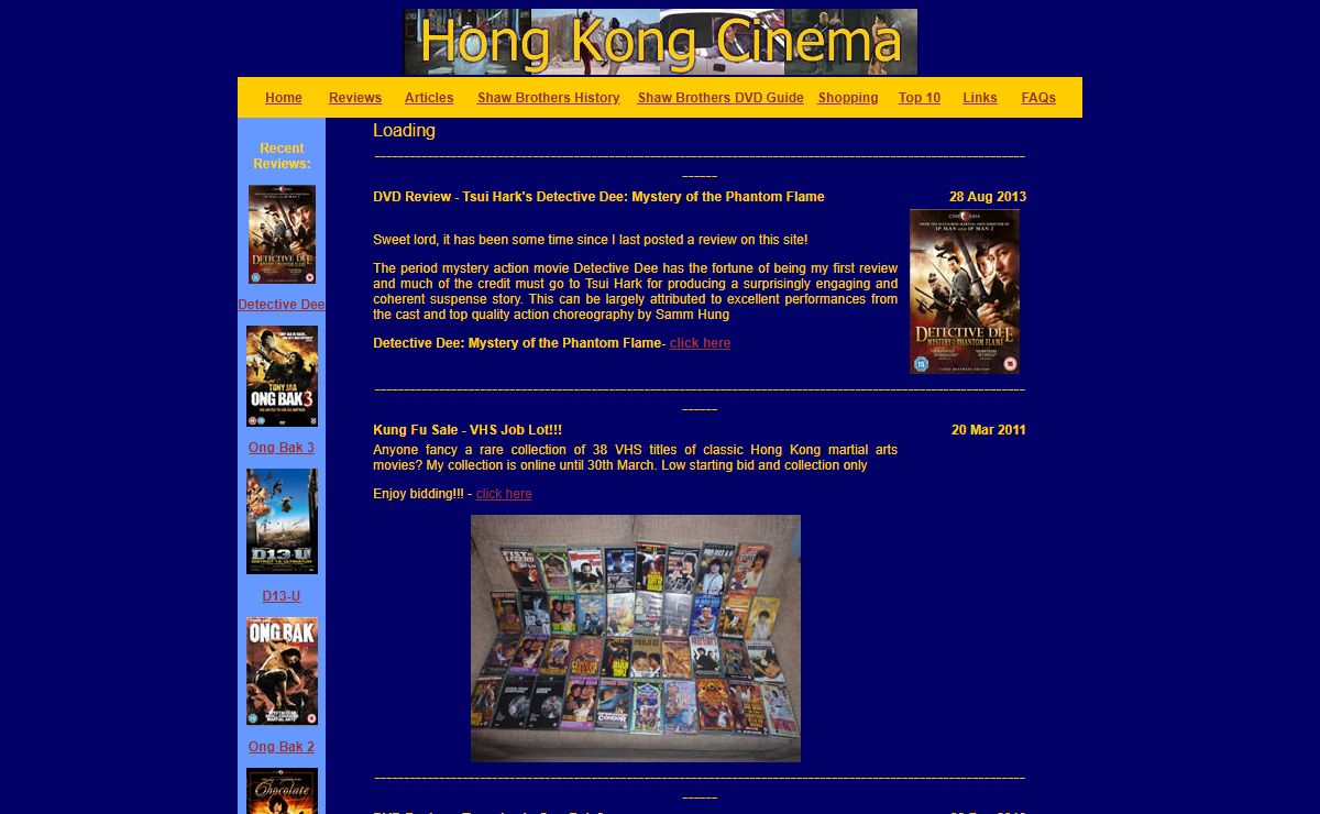 Hong Kong Cinema. For the best in news and reviews of classic Hong Kong titles