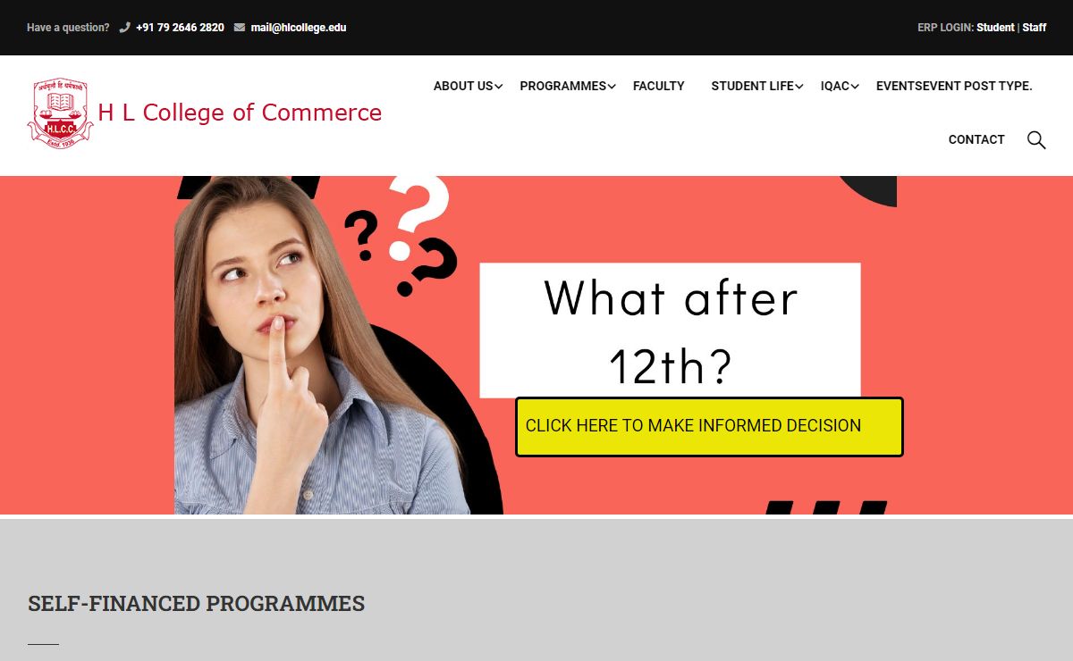 Home - H L College of Commerce