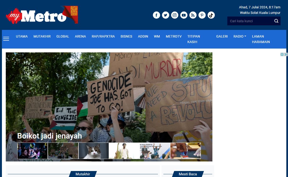 Harian Metro | Berita Malaysia dan berita dunia terkini