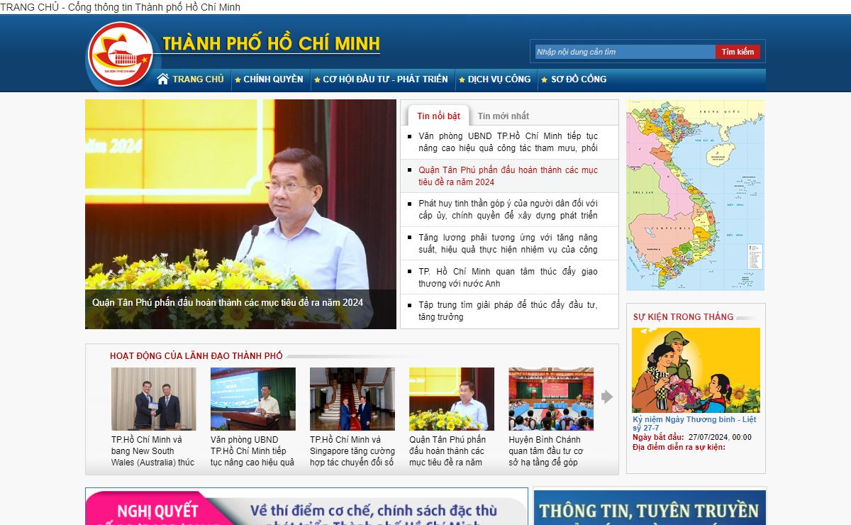 TRANG CHỦ - Cổng thông tin Thành phố Hồ Chí Minh