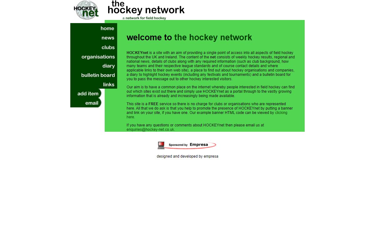 HOCKEYnet - the hockey network for field hockey