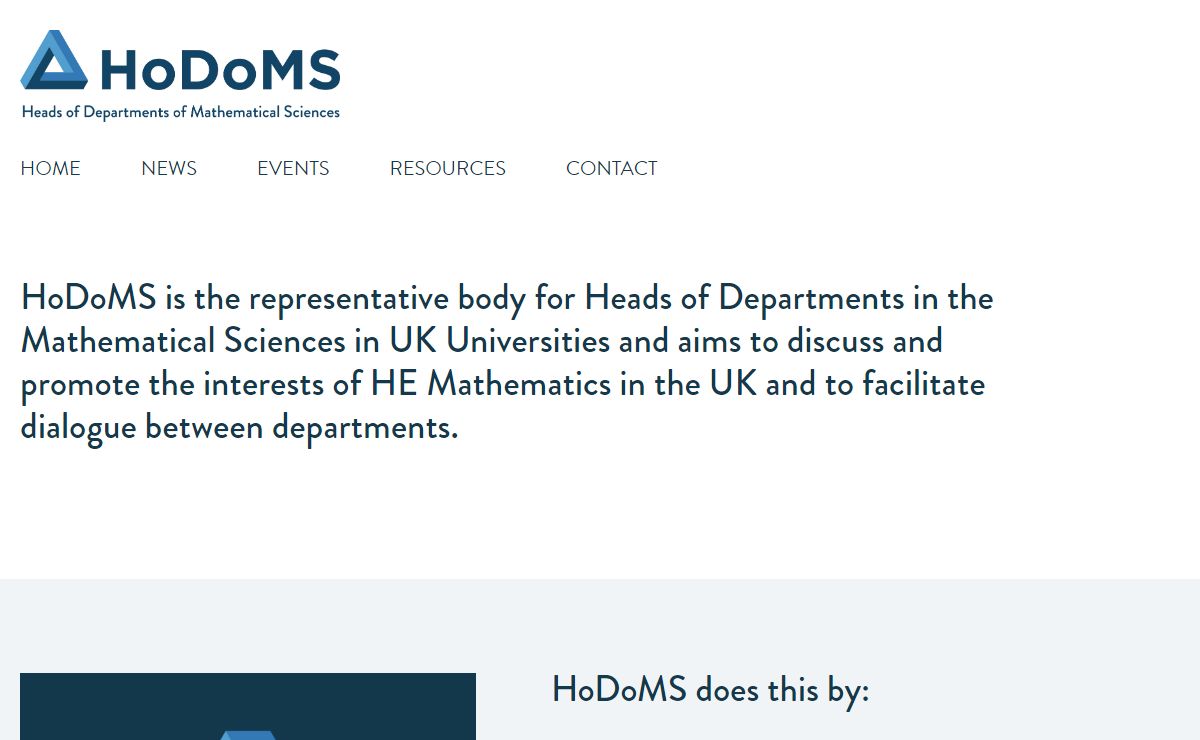 HoDoMS – Heads of Departments of Mathematical Sciences